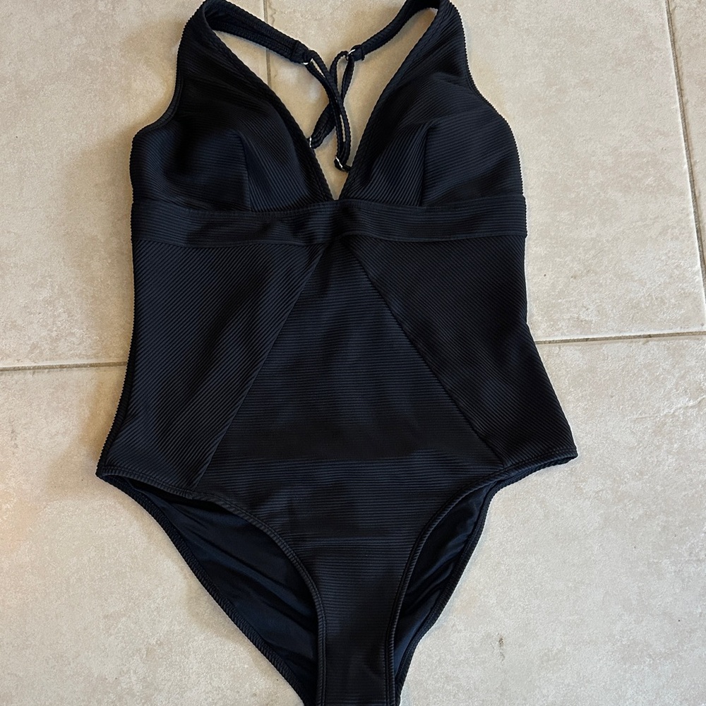 Black One-Piece Swimsuit